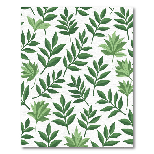 Emerald Green Leafy Canopy Rug