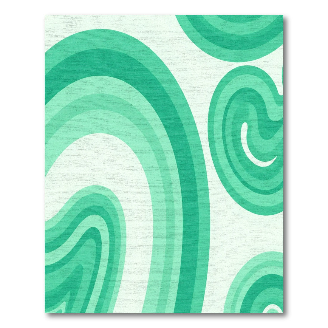 Mint Green Swirling Stripe Rug