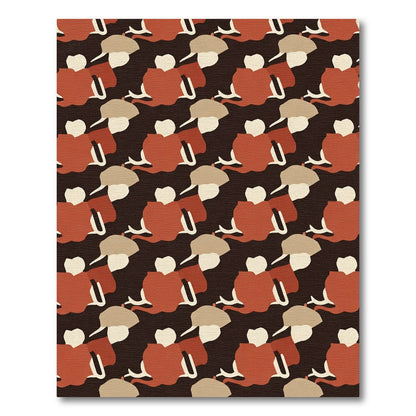 Earthy Terracotta Abstract Forms Rug