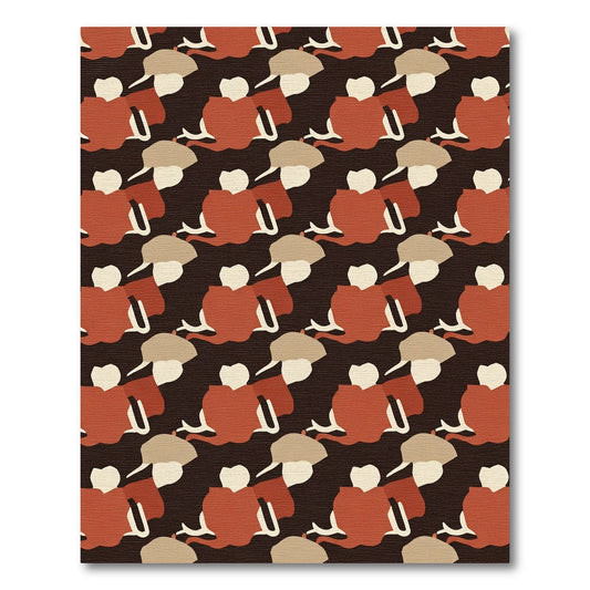 Earthy Terracotta Abstract Forms Rug