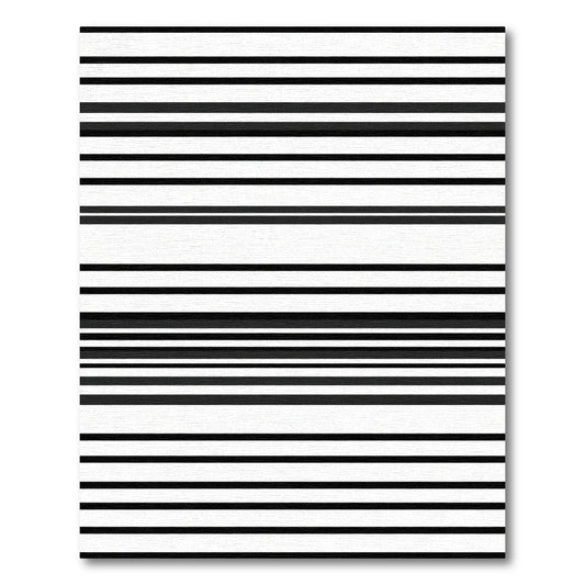 Thin Fat Linear Contrast Bands Rug