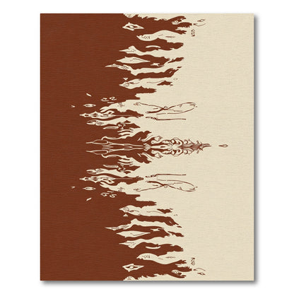 Brocade Stripe Crimson Cream Rug