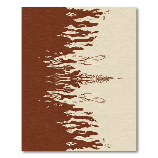 Brocade Stripe Crimson Cream Rug