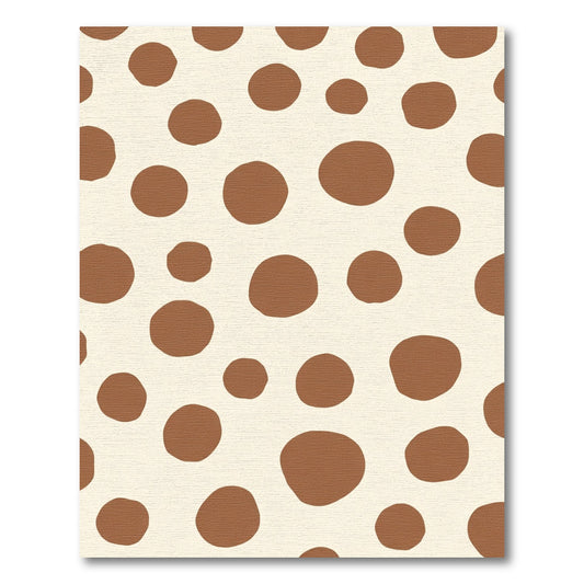 Brown Circles Scattered Backdrop Rug