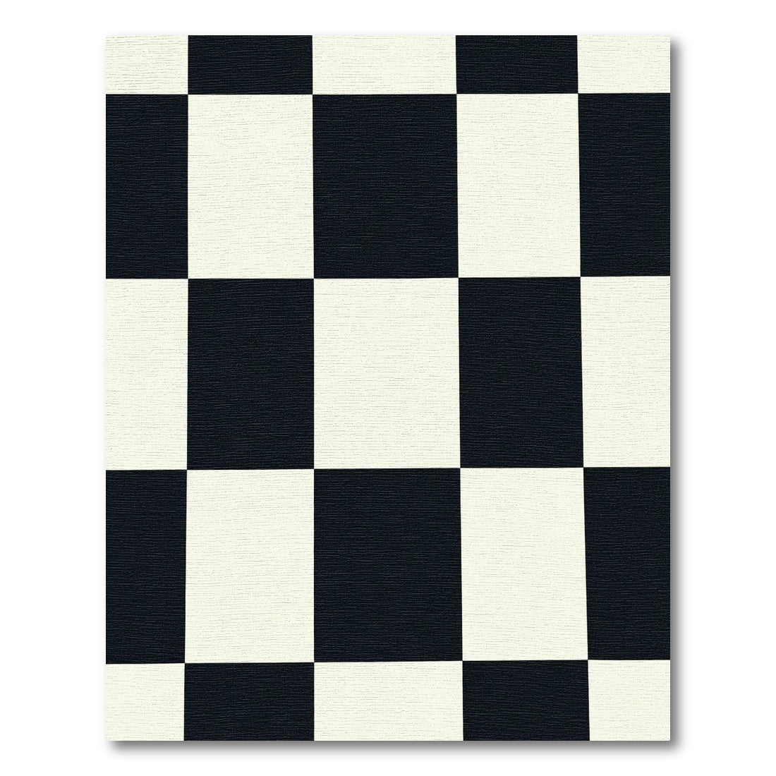 Classic Black White Checkerboard Square Rug
