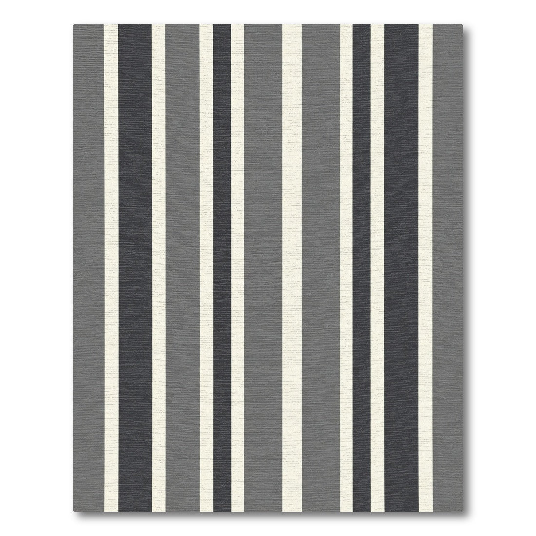 Gray Cream Vertical Stripe Rug