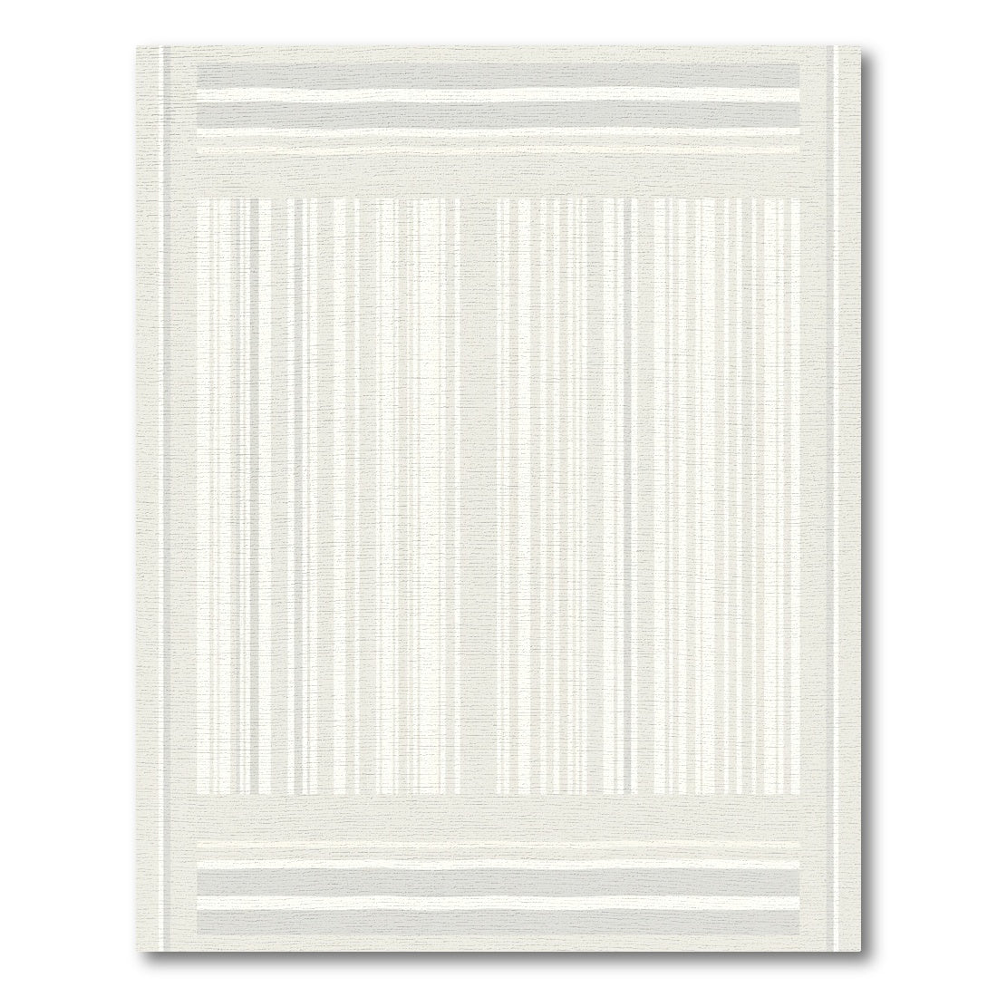 Soft Neutral Stripe Rectangular Rug