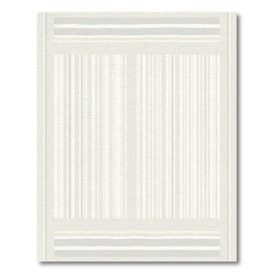 Soft Neutral Stripe Rectangular Rug
