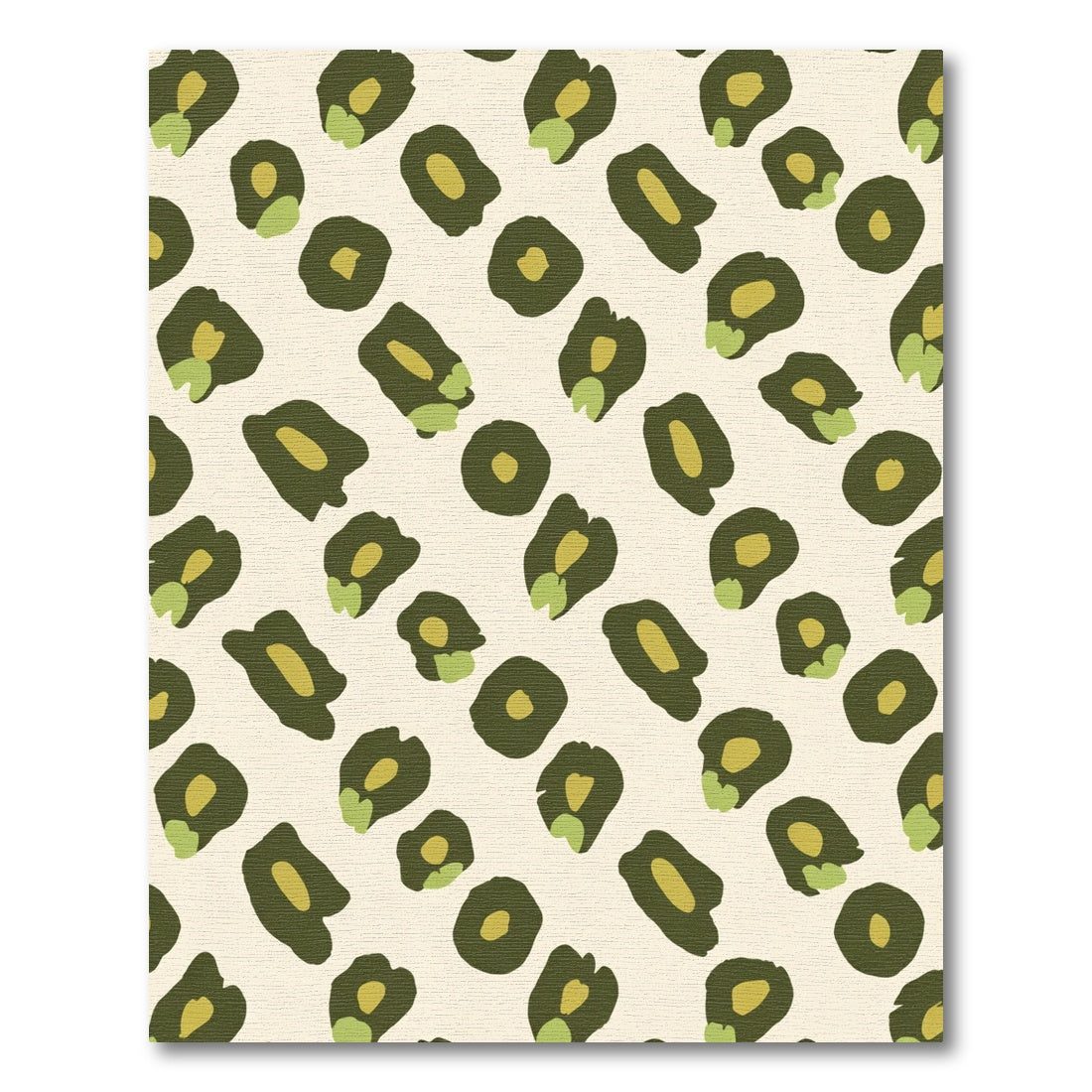 Olive Green Leopard Spot Collection Rug