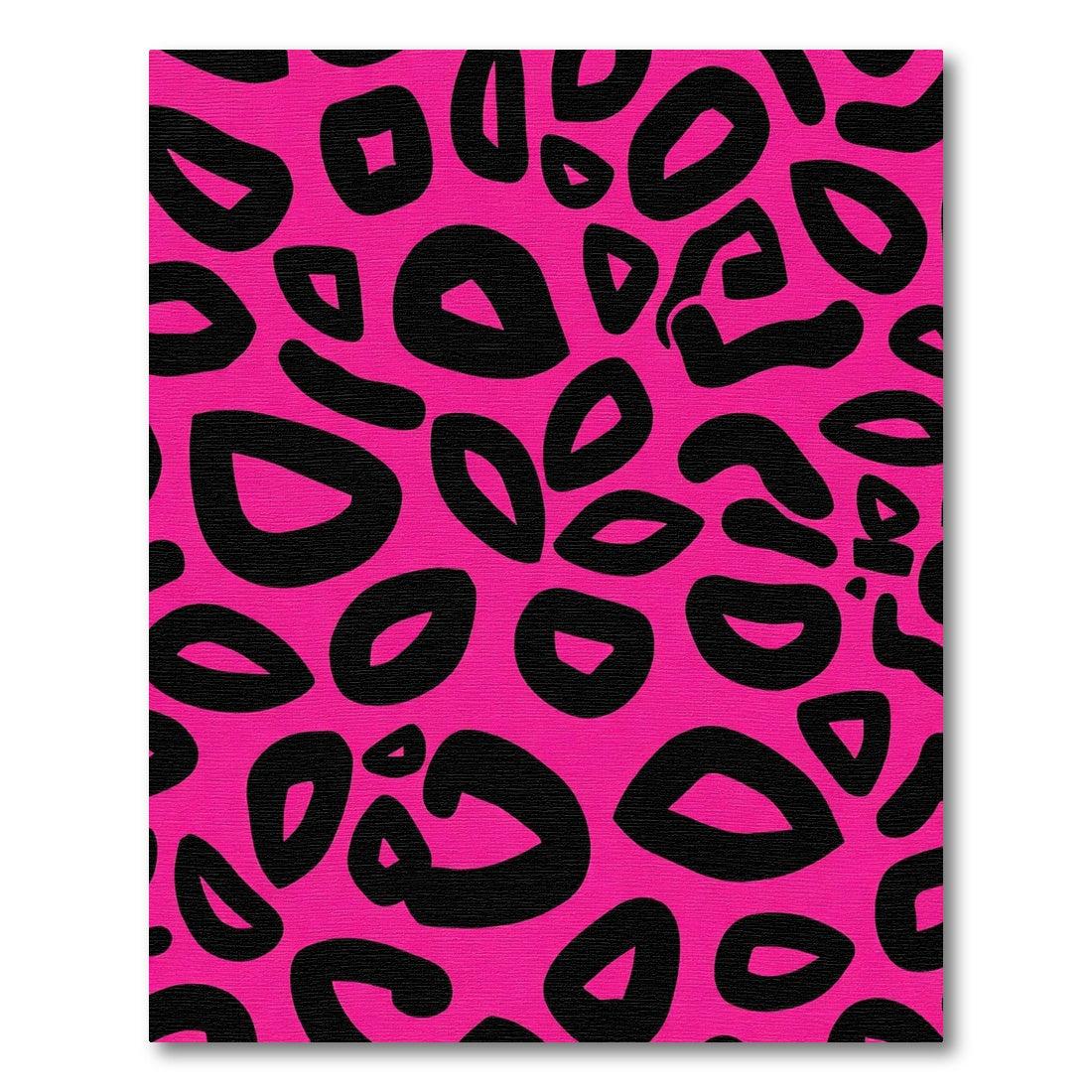Bold Pink Black Spotty Animal Print Rug