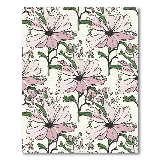 Blush Pink Floral Garden Sprig Rug