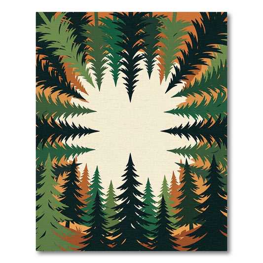 Earthy Forest Canopy Pine View Rug