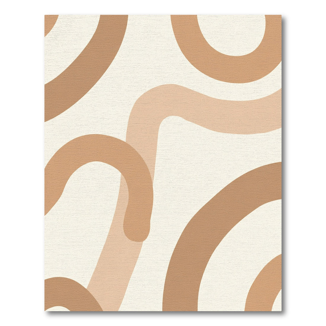 Abstract Earthy Tone Swirl Rug