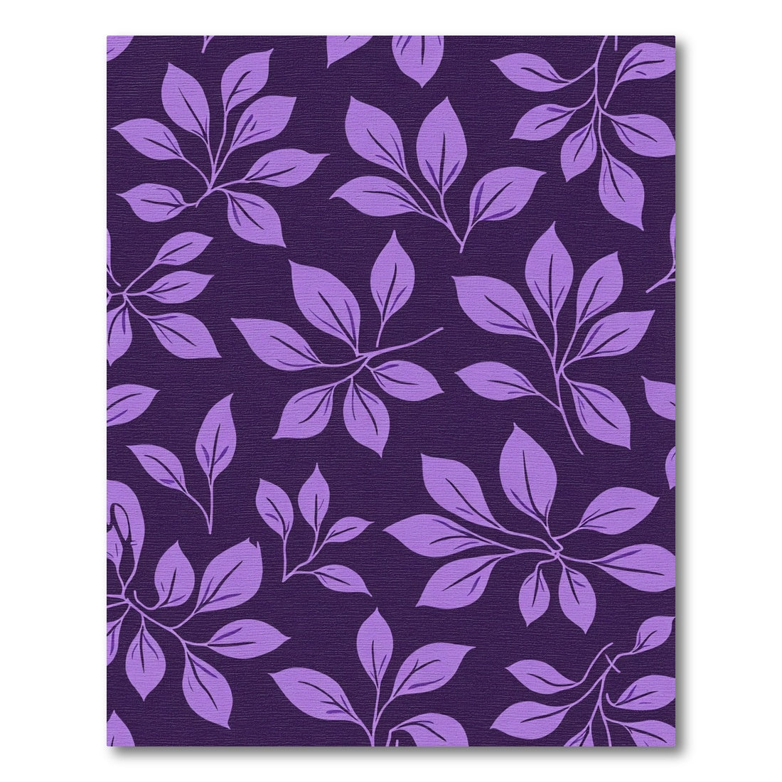 Vibrant Purple Leaf Branch Pattern Rug