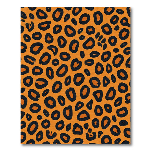 Bold Orange Black Spots Rug