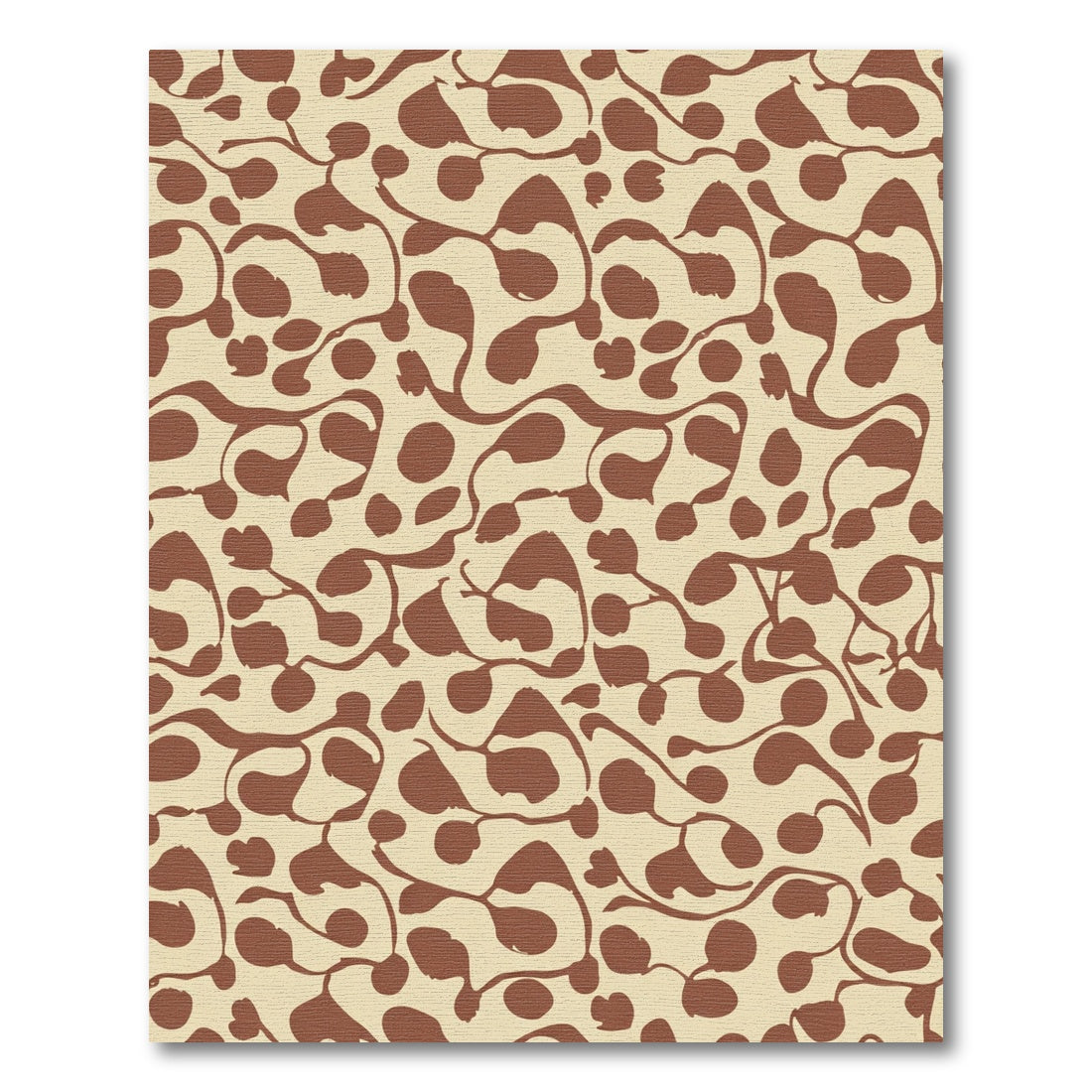 Brown Organic Vine And Dot Rug