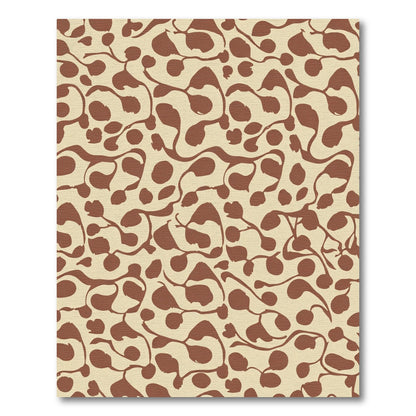 Brown Organic Vine And Dot Rug