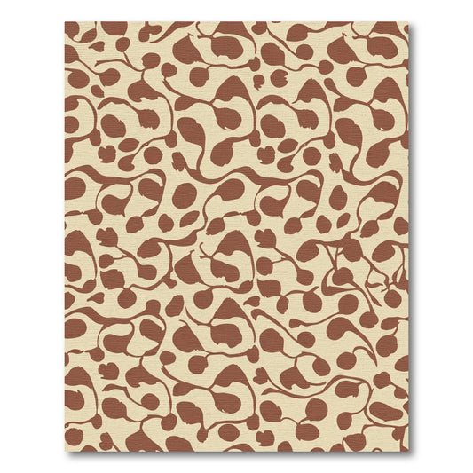 Brown Organic Vine And Dot Rug