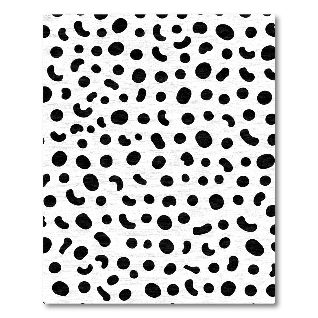 Black White Organic Shape Scatter Rug