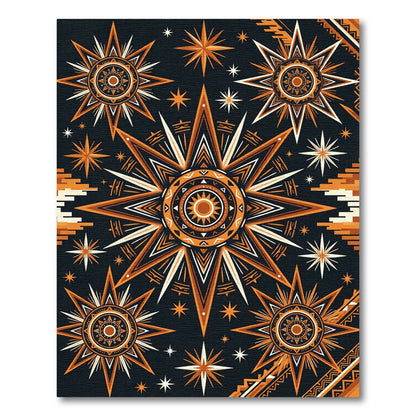 Celestial Terracotta Amber Starry Sky Rug