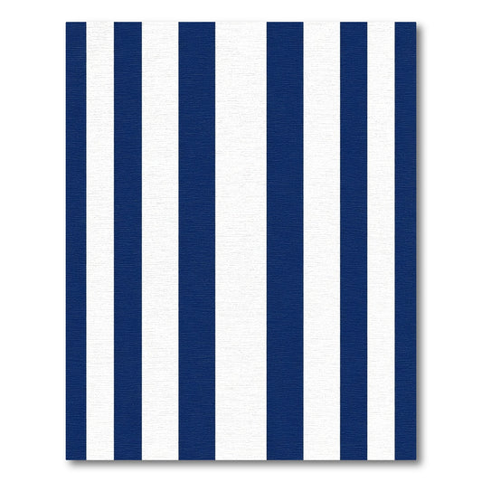 Bold Navy White Vertical Stripe Rug
