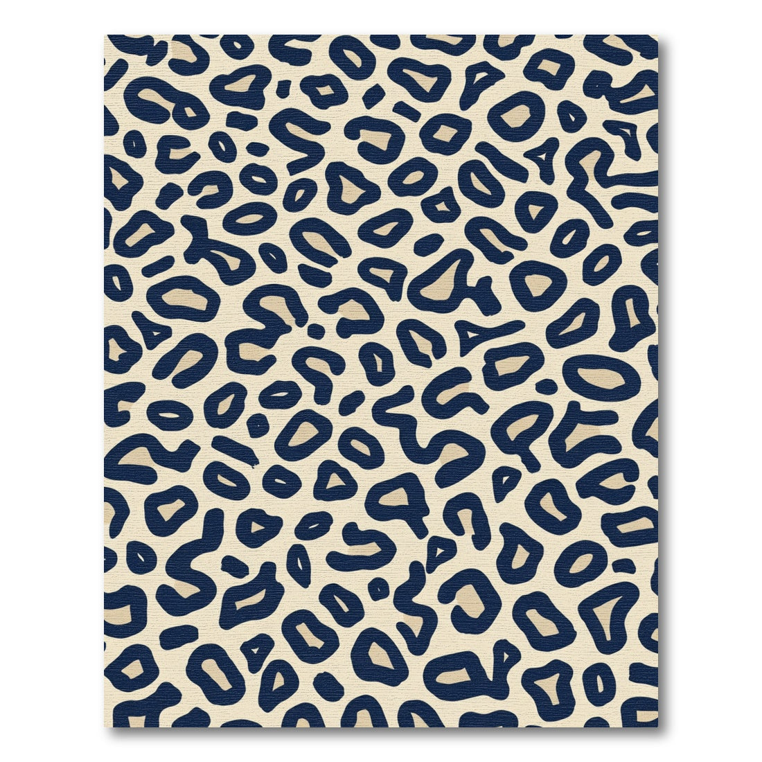 Navy Cream Spotted Animal Hide Rug