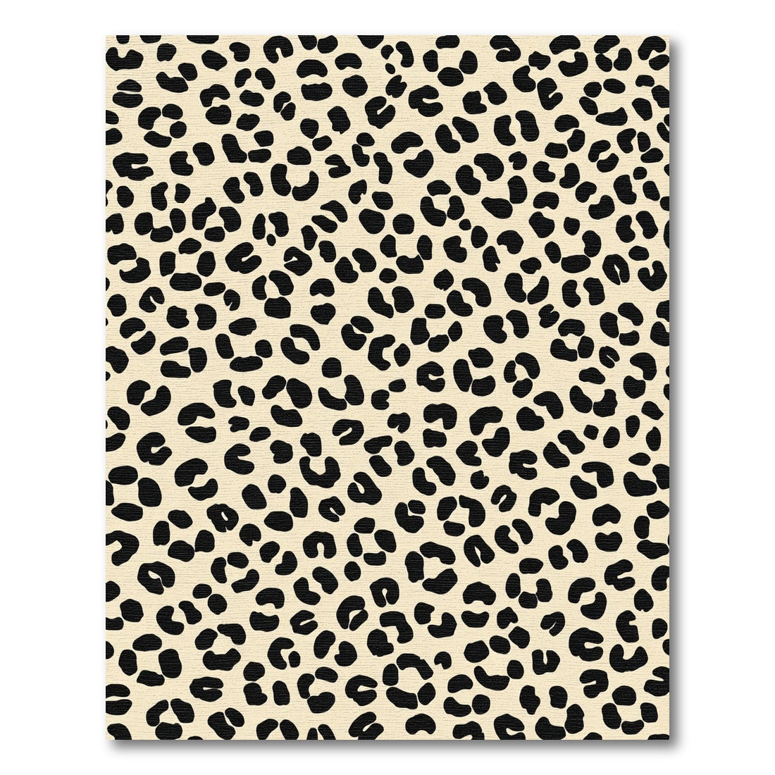 Cream Black Leopard Spots Rug