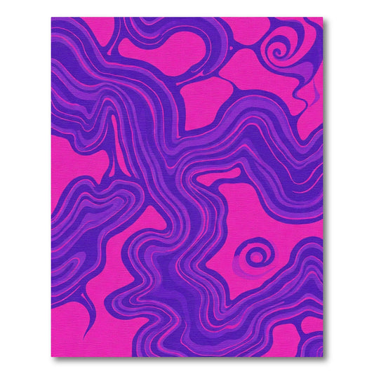 Vibrant Purple Pink Swirl Rug