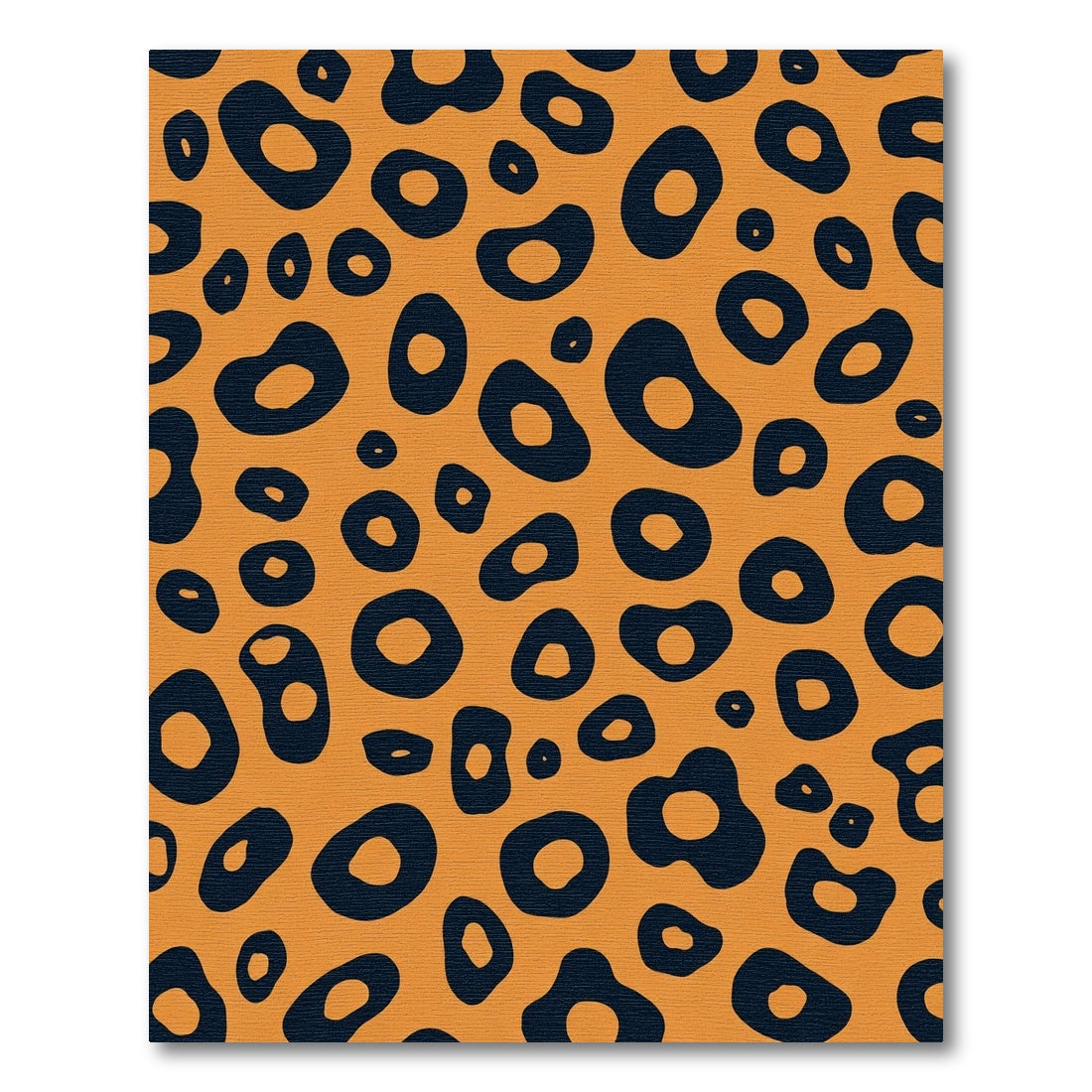 Orange Black Spotted Animal Print Rug