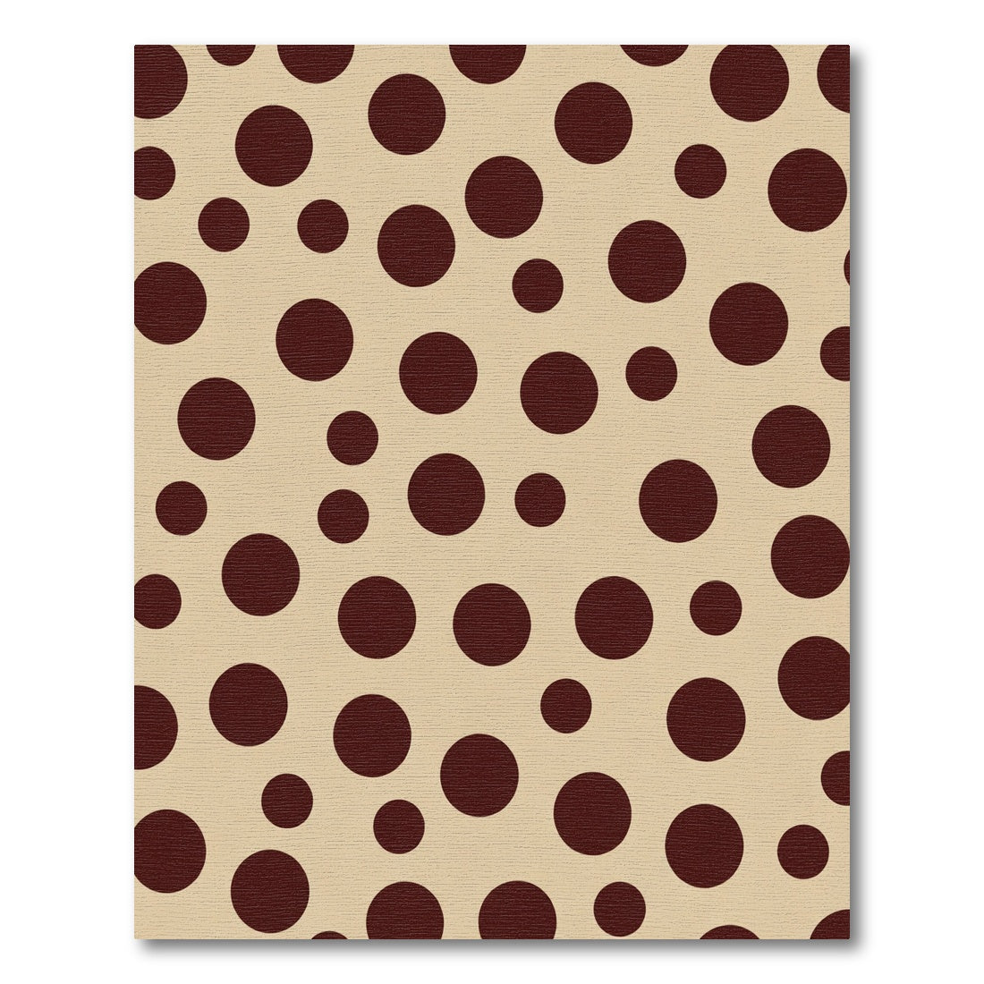 Crimson Polka Dot Background Round Rug