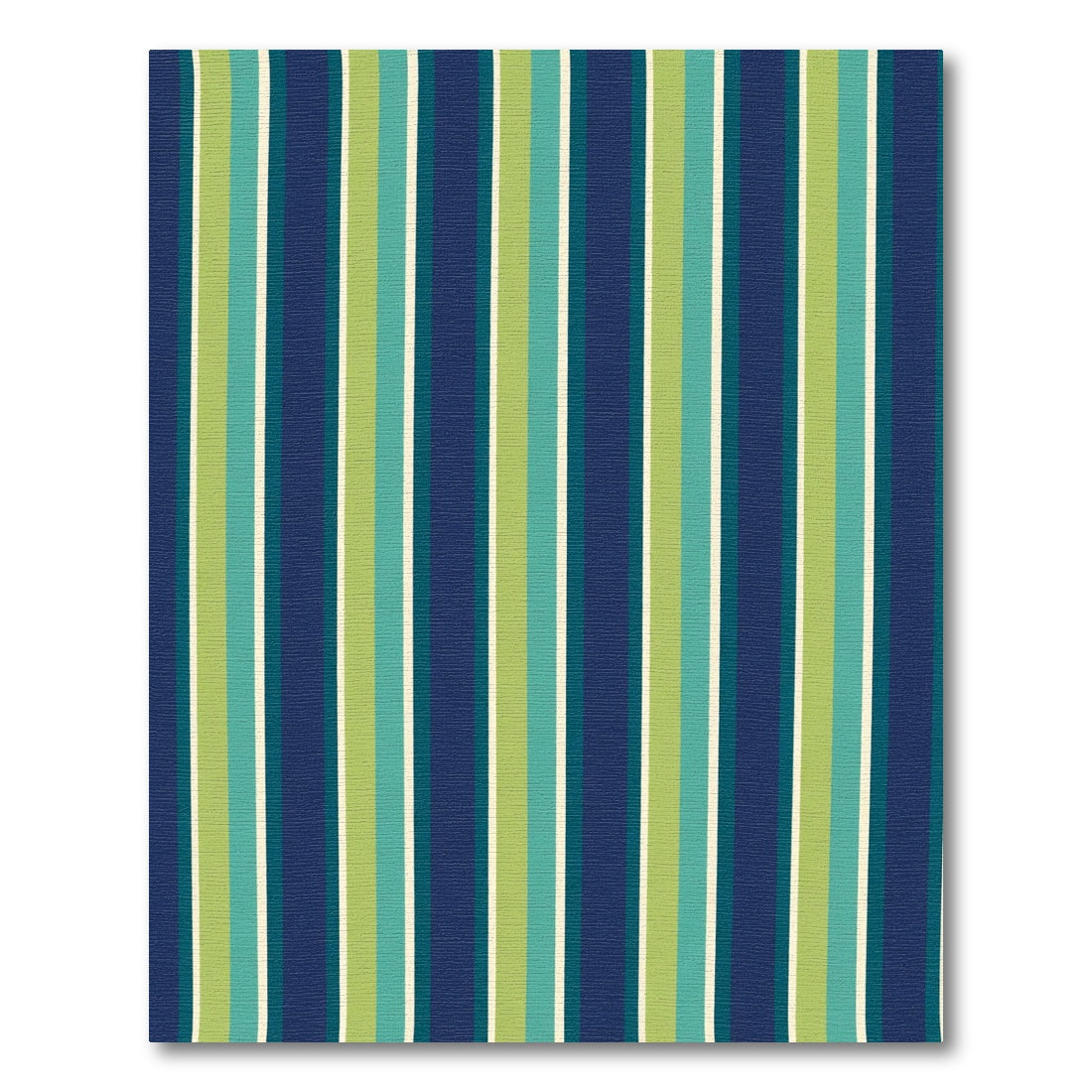 Deep Blue Teal Green Striped Rug