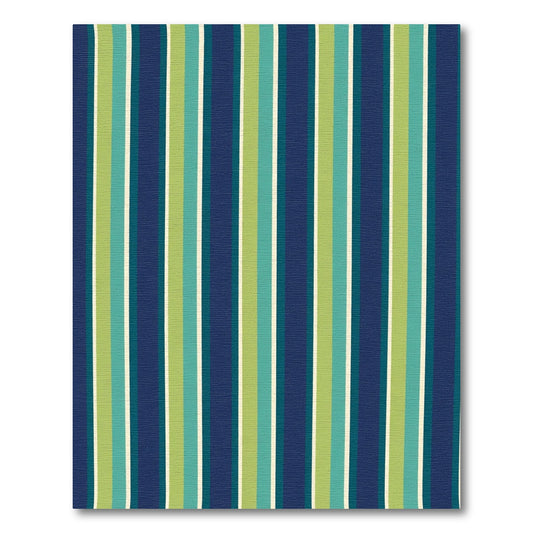 Deep Blue Teal Green Striped Rug