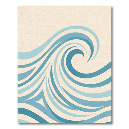 Aqua Swirl Ocean Waves Rug