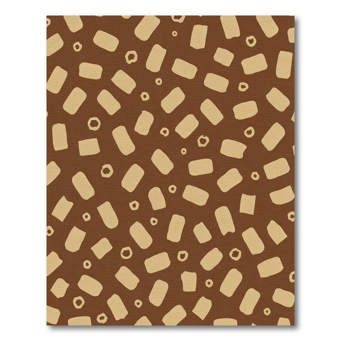 Brown Beige Abstract Brushstroke Scatter Rug