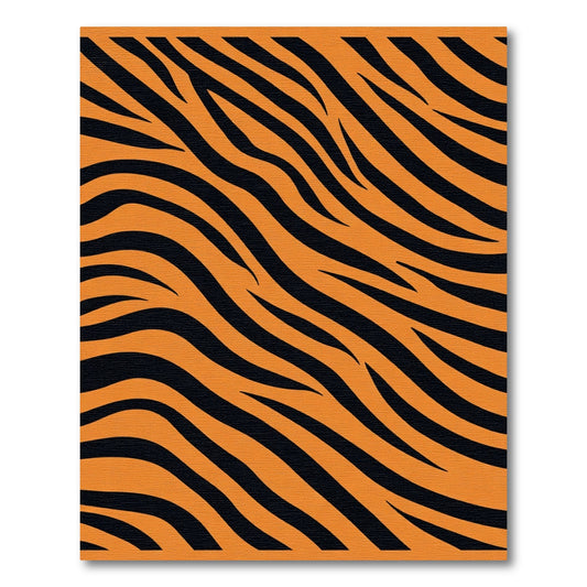 Fierce Orange Black Animal Stripes Rug