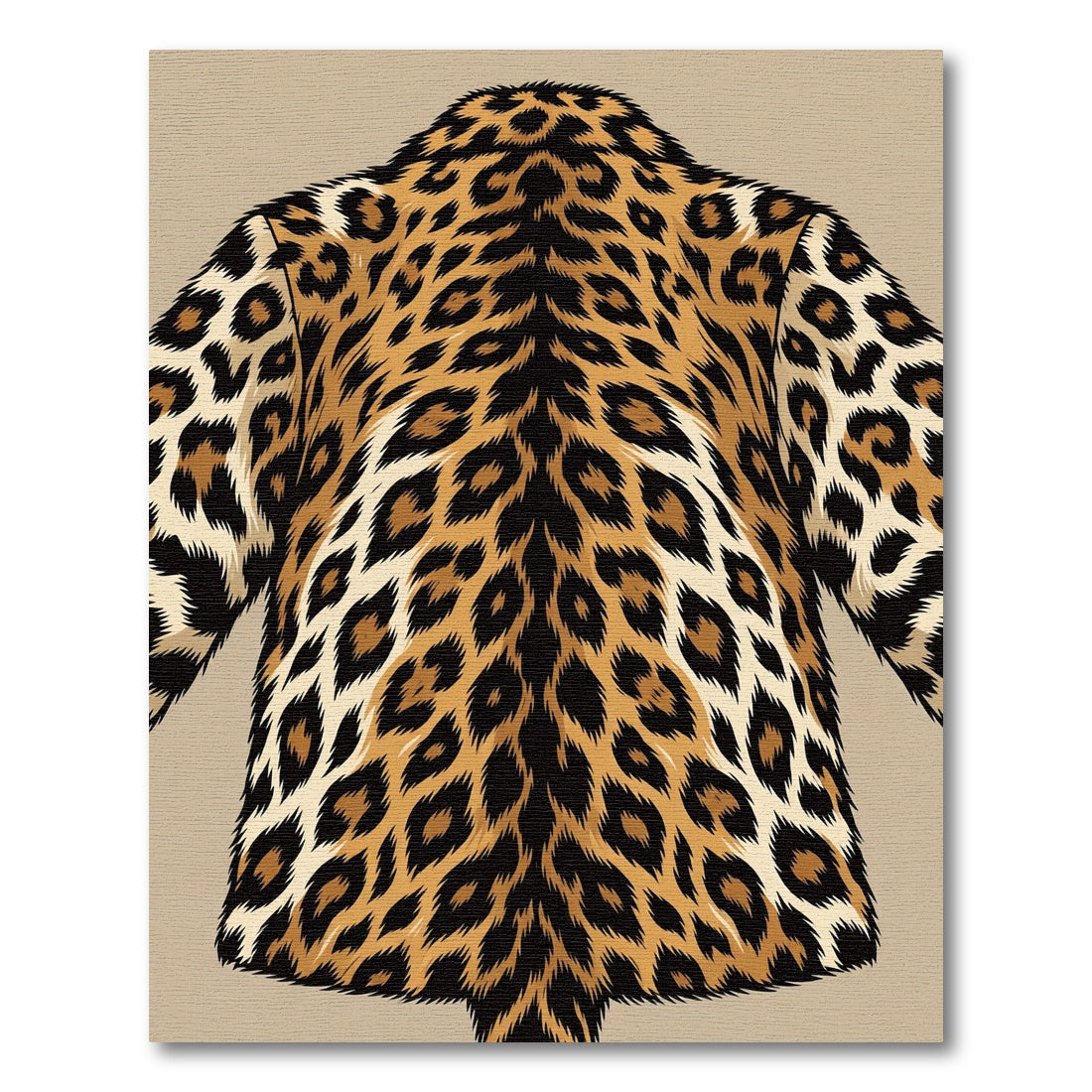Bold Symmetrical Brown Leopard Spot Rug