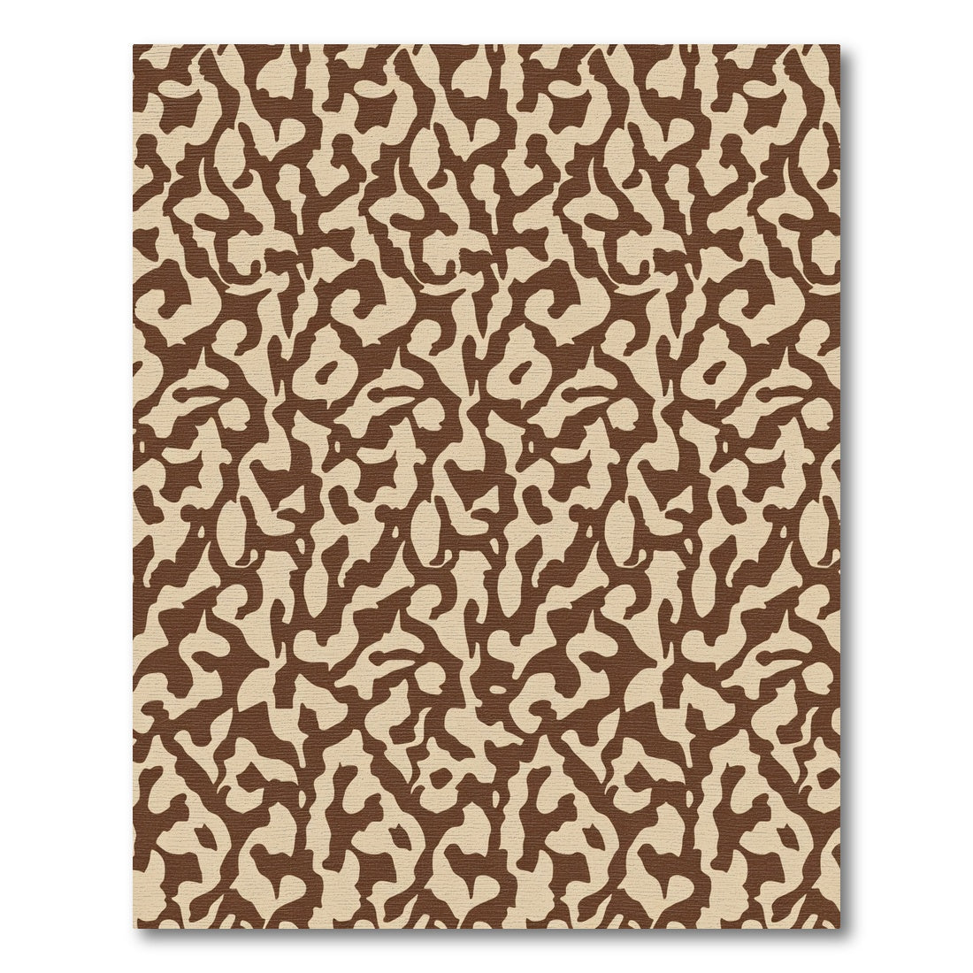 Brown Beige Organic Abstract Rug