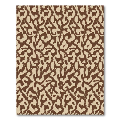 Brown Beige Organic Abstract Rug