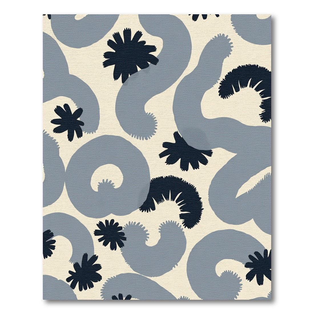 Cream Slate Swirl Starburst Abstraction Rug