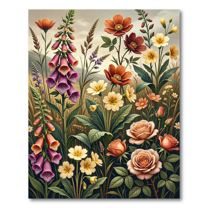 Wildflower Meadow Botanical Garden Art Rug