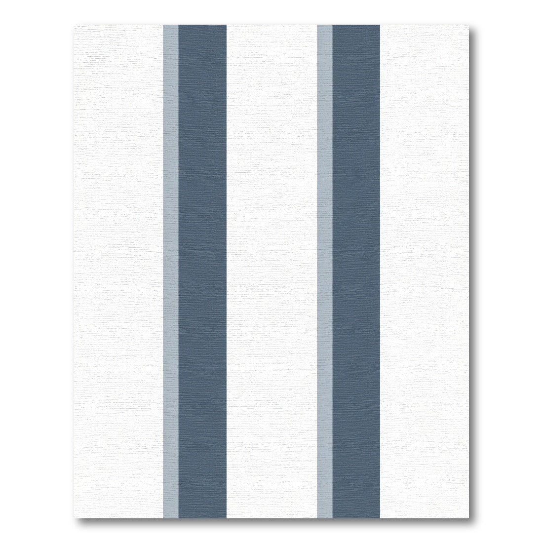 Bold Slate Blue Vertical Stripe Rug