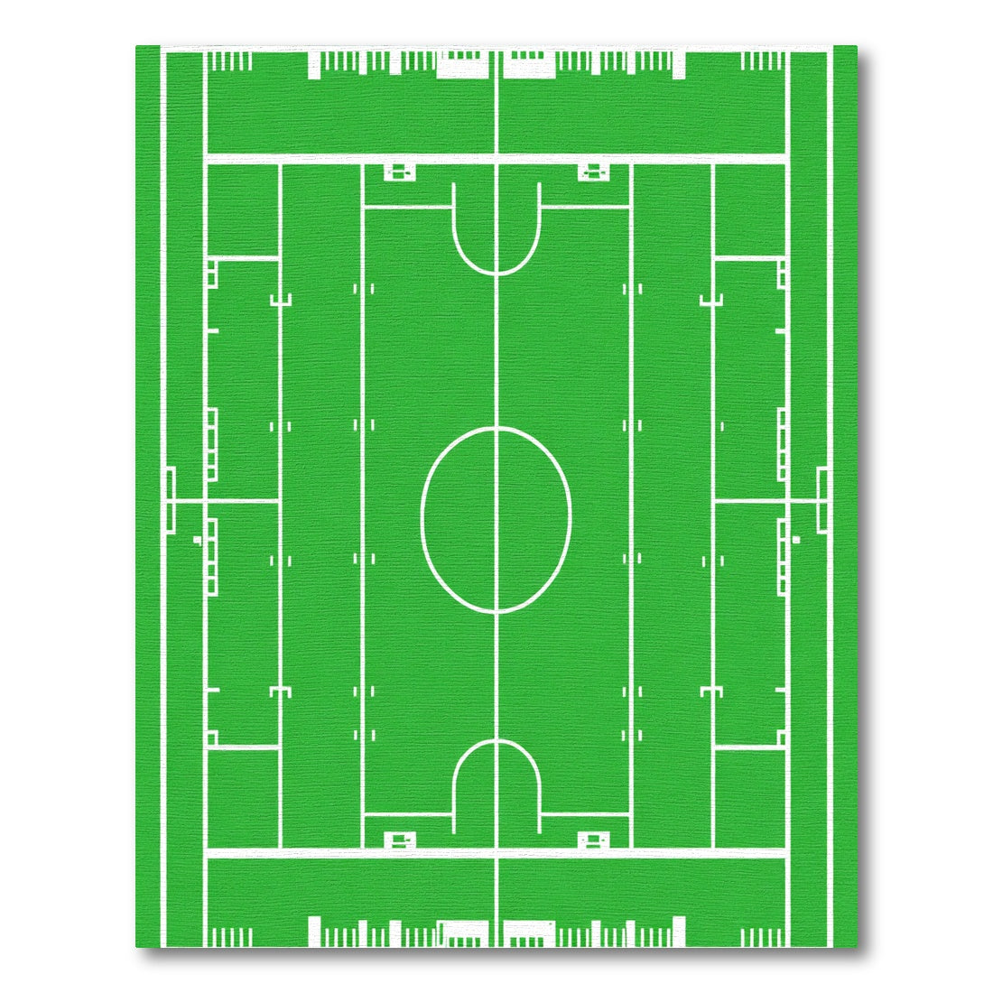 Green White Court Schematic Rug