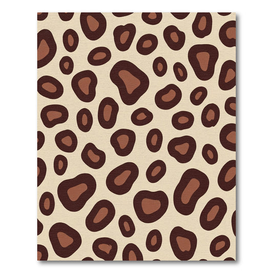 Brown Leopard Print Spots Rug