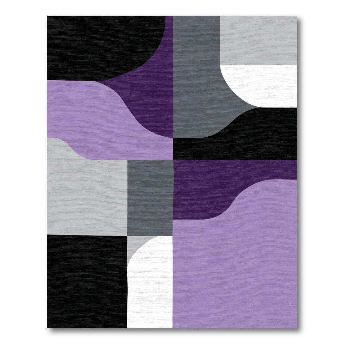 Abstract Lavender Purple Geometric Shapes Rug