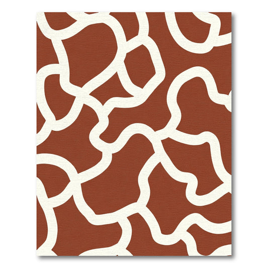 Terracotta Ivory Organic Flow Rug