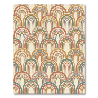 Boho Overlapping Multicolor Arches Rug