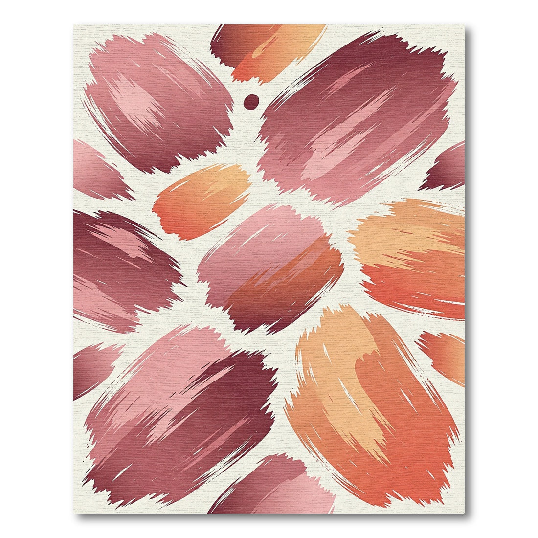 Bold Brushstroke Abstract Crimson Ochre Rug