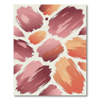 Bold Brushstroke Abstract Crimson Ochre Rug