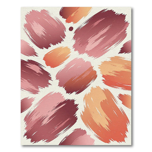 Bold Brushstroke Abstract Crimson Ochre Rug