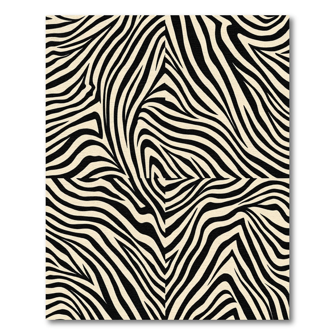 Cream Black Striking Animal Lines Rug